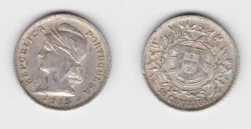 10 Centavos Silber Münze Portugal 1915 (155639)