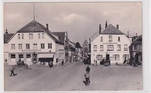 52647 Foto AK Teterow Mecklenburg - Markt mit Hechtbrunnen 1960