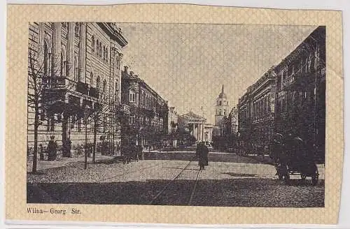 67236 AK Wilna - Georg Str., Feldpostexpedition der 3. Kavallerie-Division 1916