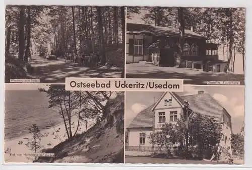 97417 AK Ostseebad Ückeritz Usedom - Waldweg, Gaststätte "Fischerhütte", Postamt