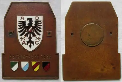 ADAC Bronze Plakette Reichsfahrt 1923 mit 4 Wappen (146556)