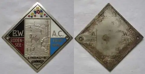 emaillierte Plakette BWAC Bodenseefahrt Lindau B. 1930 (146097)