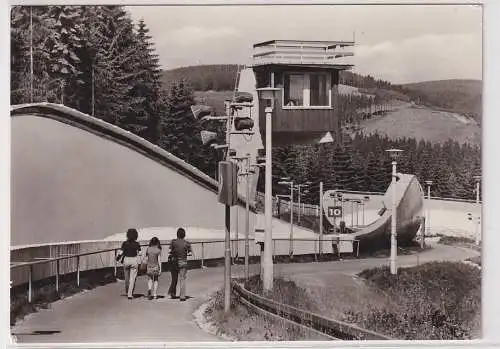 97439 Foto AK Oberhof Thüringer Wald - Rennschlittenbahn