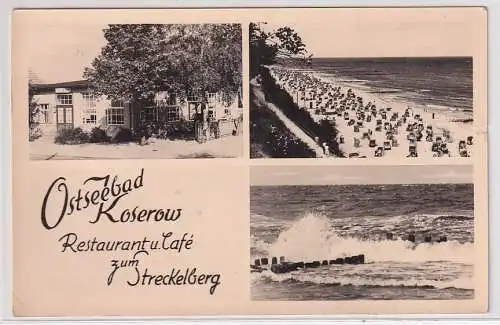 901114 AK Ostseebad Koserow - Restaurant u. Café zum Streckelberg 1961