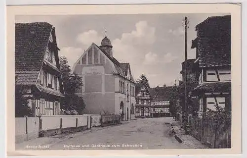 27145 Ak Hesselhurst Rathaus und Gasthaus zum Schwanen um 1920