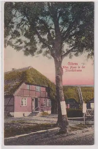 44700 Ak Göhren altes Haus in der Strandstrasse 1907