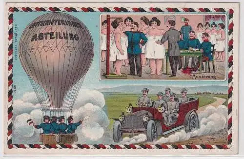 88952 Musterungs Ak Luftschifferabteilung 1912
