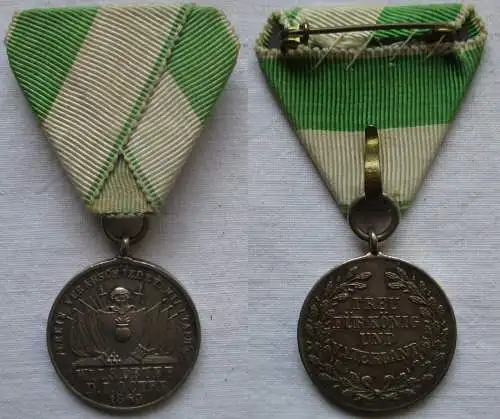 Medaille Verein verabschiedet Militairs Wilsdruff 1863 (164354)