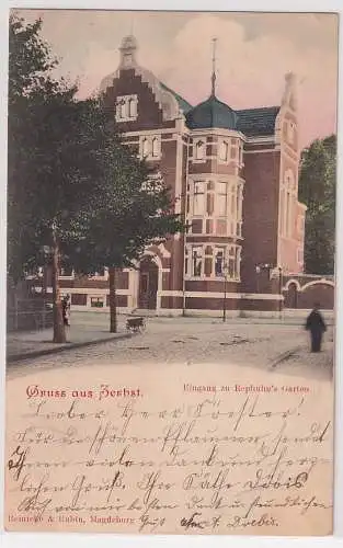 20973 Ak Gruß aus Zerbst Eingang zu Rephuhns Garten 1900