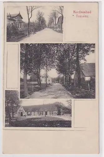 25403 Mehrbild Ak Nordseebad Tossens 1911