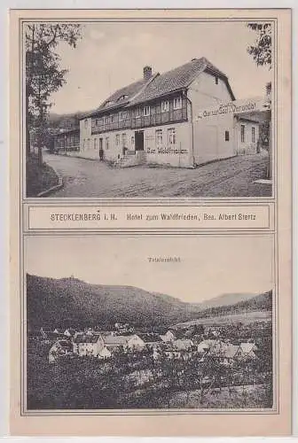 15404 Mehrbild Ak Stecklenberg i.H. Hotel zum Waldfrieden um 1930