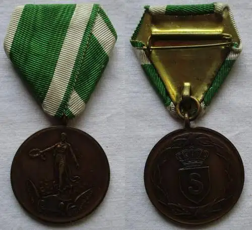 Sachsen Medaille Göttin steht auf geflügelter Motorhaube Wappen gekrönt (121652)