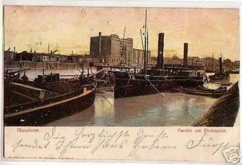 04337 Ak Mannheim Partie am Rheinhafen 1903