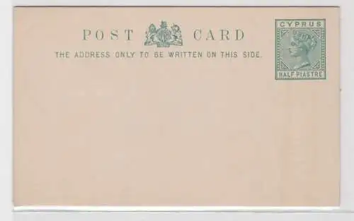 38595 seltener Ganzsachen Postkarte Zypern Cyprus 1/2 Piaster um 1900