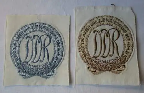2x Aufnäher Sportabzeichen DDR Bereit zur Arbeit und zur Verteidigung...(106458)