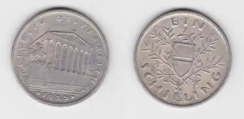 1 Schilling Silber Münze Österreich Parlamentsgebäude 1925 ss (154897)