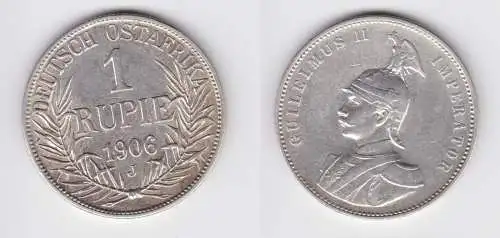 1 Rupie Silber Münze Deutsch Ost Afrika 1906 J (155862)