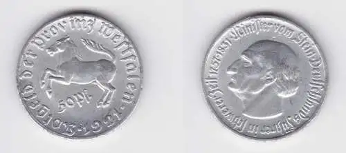 50 Pfennig Not Münze Provinz Westfalen 1921 Jäger N9 (156284)