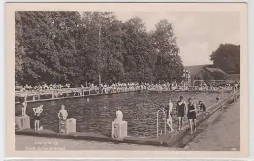 59649 AK Insterburg - Städtisches Schwimmbad mit vielen Badegästen um 1930