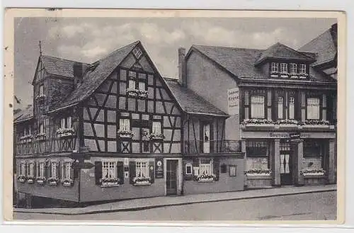 49413 Ak Bad Ems, Gasthaus "Alte Krone" Bes: Albert Diebels, 1942