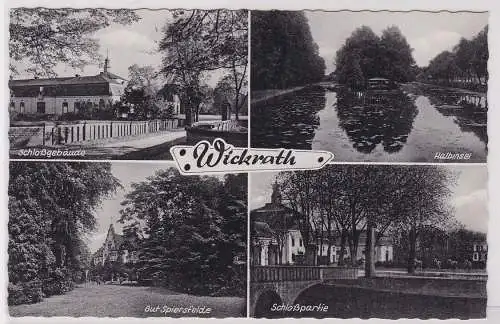 98797 AK Wickrath - Schloßgebäude, Halbinsel, Gut Spiersfelde & Schloßpartie