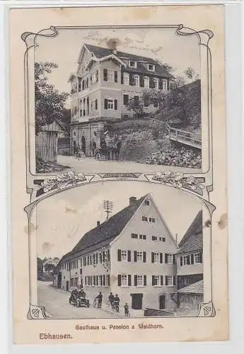 00153 Mehrbild Ak Ebhausen Gasthaus und Pension zum Waldhorn 1911