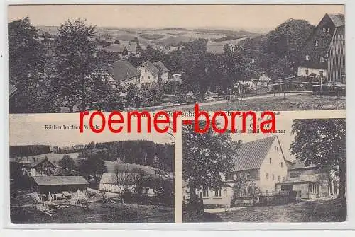 75699 Mehrbild Ak Gruß aus Röthenbach i.Erzgeb. Mühle und Gasthof Wiessner 1930