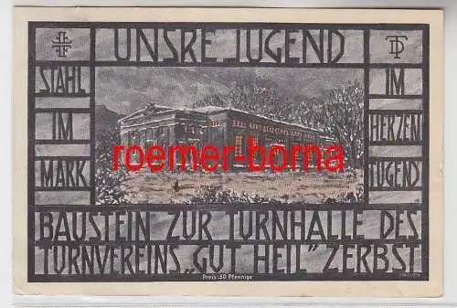 75583 Ak Erinnerung an die Einweihung der Friesenhalle T.V. Gut Heil Zerbst 1932