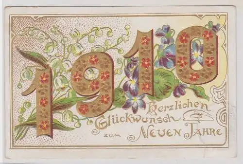 67842 Glückwunsch AK Herzlichen Glückwunsch zum Neuen Jahre 1910