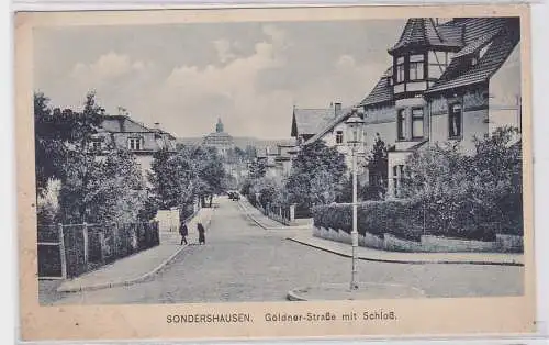 57728 AK Sondershausen - Göldner-Straße mit Schloß 1942