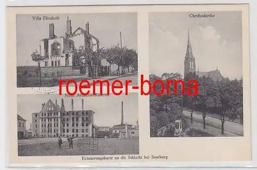 75870 Mehrbild Ak Erinnerungskarte an die Schlacht bei Saarburg Lothringen 1915