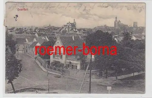 75372 Ak Querfurt Totalansicht Hillebrandts Restaurant 1916