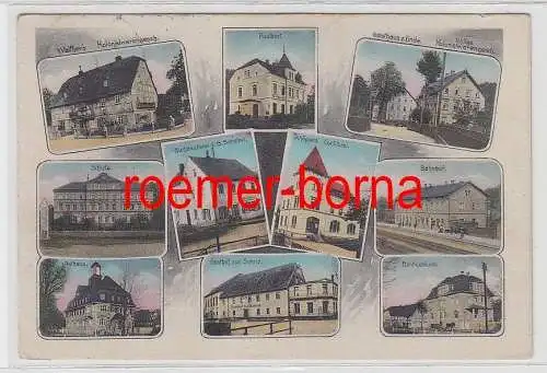 74076 Mehrbild Ak Gruss aus Burkhardtsdorf Gasthof, Buchdruckerei usw. 1915