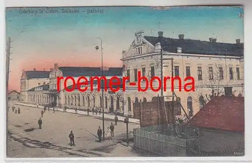 67184 Ak Oderberg in Österr. Schlesien Bohumín Bahnhof um 1915