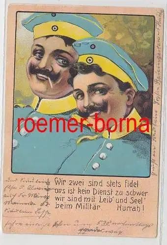 76069 Reim Ak Humor Militär mit 2 Karabiniers 1912