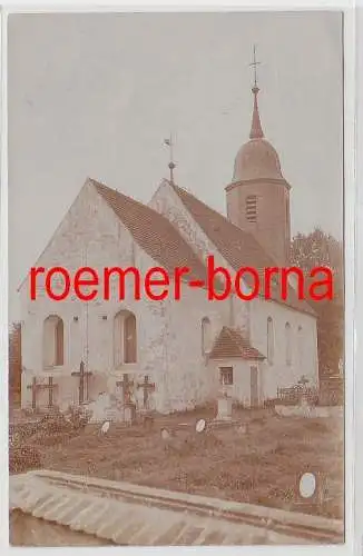 77035 Original Foto Ak Streumen Kirche um 1920