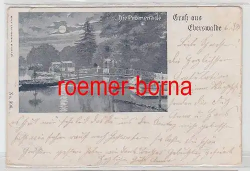 70406 Ak Gruß aus Eberswalde Die Promenade 1899