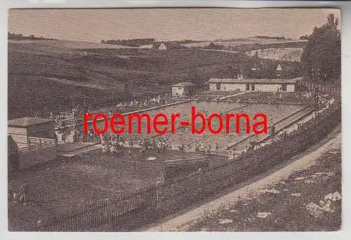 74387 Ak Lunzenau Sommerbad im Forellenbachtal erbaut 1939