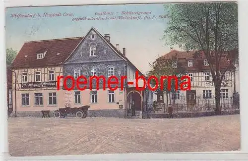 77359 Ak Wolfersdorf bei Neustadt Orla Gasthaus zum Schlüsselgrund 1931