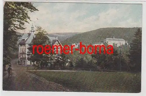 77107 Ak Schwarzburg Weisser Hirsch m. Schloss 1913