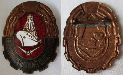 DDR Abzeichen GST Schiffsmodellbau-Leistungsabzeichen Bronze 1960 (151727)