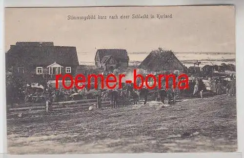 77987 Ak Stimmungsbild kurz nach einer Schlacht in Kurland um 1915
