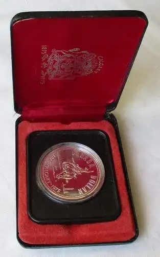 1 Dollar Silber Münze Canada Kanada 100 Jahre Stadt Calgary 1975 (136854)