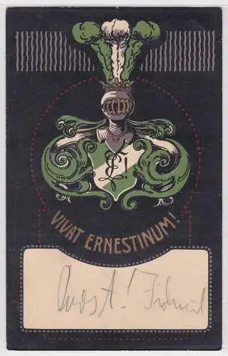 907379 Studentika Ak Altenburg "Vivat Ernestinum!" 1912