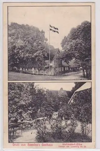 88962 AK Gruss aus Bassedow's Gasthaus - Hohnstorf-Elbe 1912