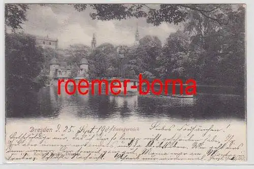 70003 Ak Dresden Zwingerteich 1901