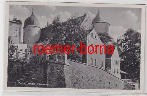 23546 Foto Ak Wurzen Schloß (Kreisgericht) 1955