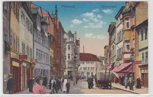 92749 AK Pössneck - Breitestrasse, Straßenansicht mit Geschäften
