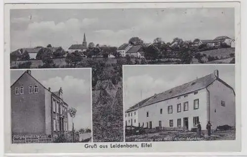 99840 Ak Gruß aus Leidenborn, Eifel - Bürgermeisteramt, Handlung Klein-Munkler