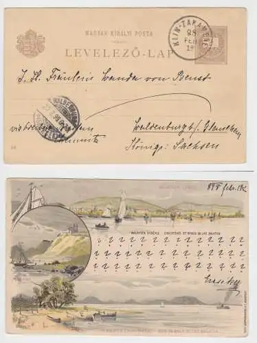 70356 Bild Ganzsachen Ak Balaton Füred Ungarn 1898